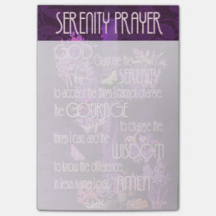Serenity Prayer Post-it Notes