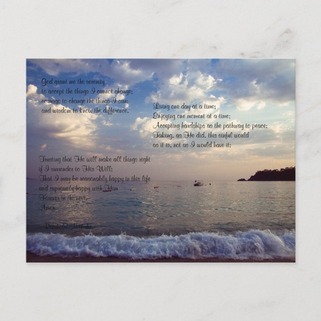 Serenity Prayer Postcard (Front)