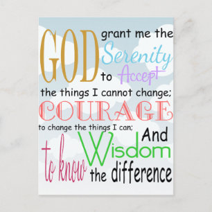 Serenity Prayer Postcard