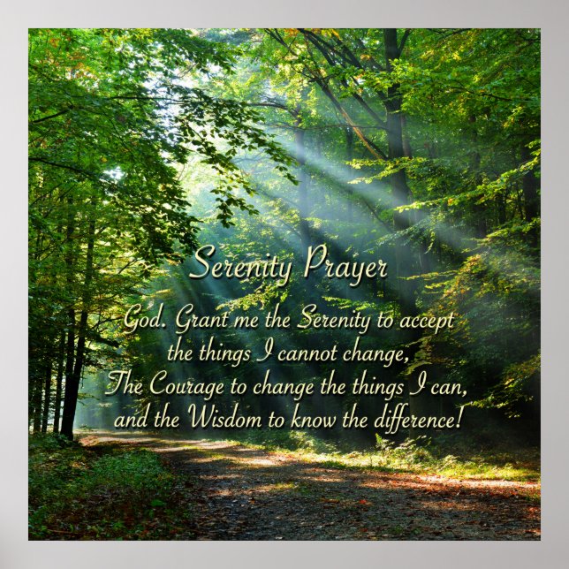 Serenity Prayer. Poster (Front)