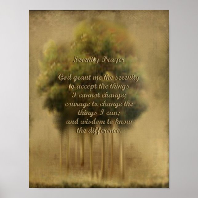 Serenity Prayer Poster (Front)