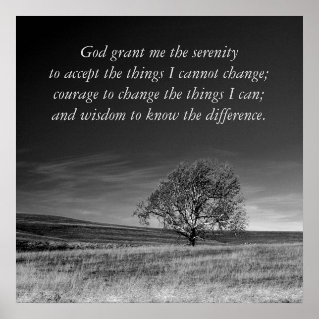 Serenity Prayer Poster (Front)