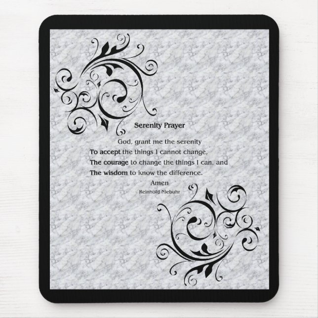 Serenity Prayer Poster Mouse Pad (Front)