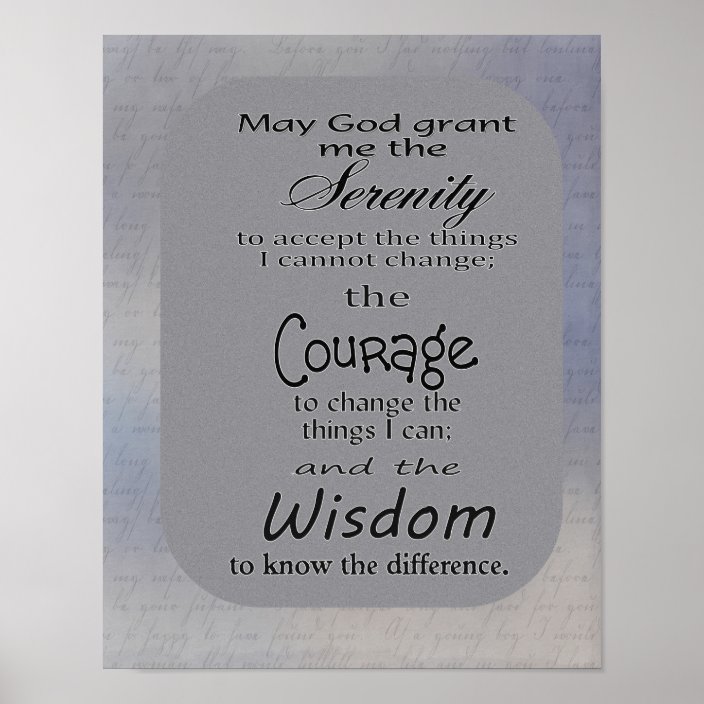 serenity prayer print zazzleca