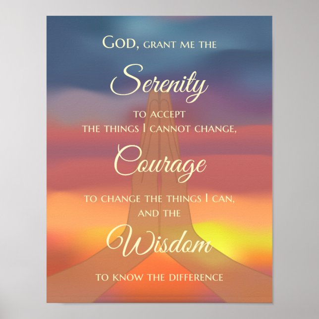 Serenity Prayer Print - Sunrise (Front)