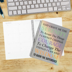 Serenity Prayer Rainbow Photo Calendar   Planner