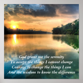 Serenity Prayer Scenic Canvas Poster
