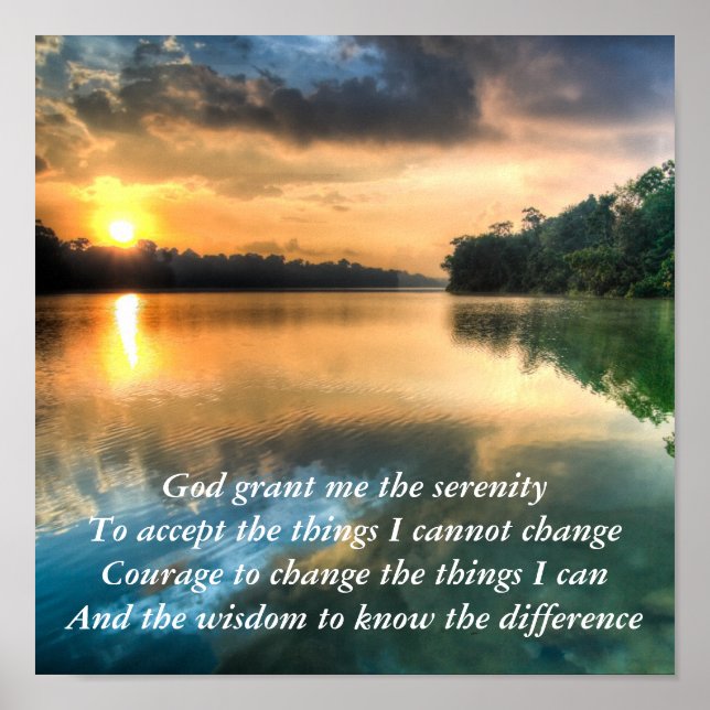 Serenity Prayer Scenic Canvas Poster (Front)