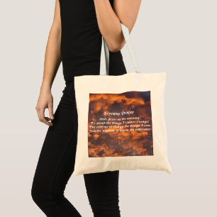 Serenity Prayer Sky Clouds Affirmations Sac fourre