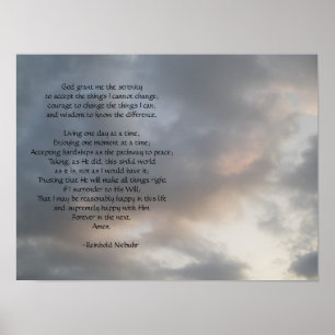 Serenity Prayer Sky poster