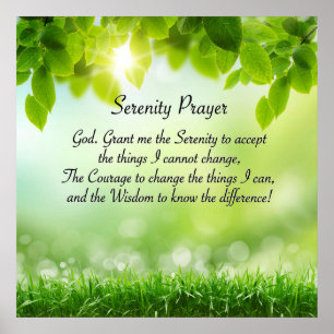 Serenity Prayer - Spring. Poster