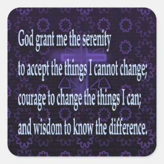 Serenity Prayer Square Sticker