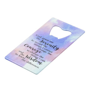 Serenity Prayer Stainless Steel Bottle Opener Credit Card Bottle Opener