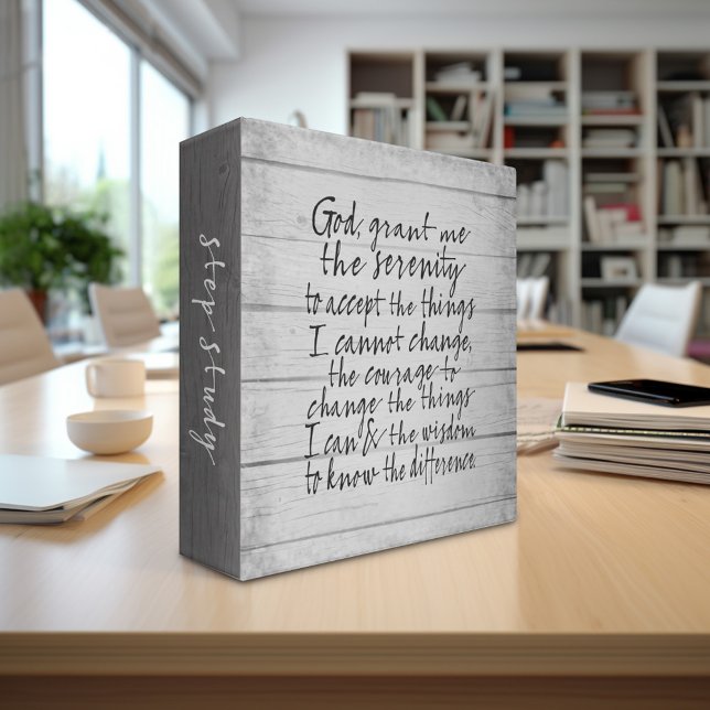 Serenity Prayer Step Study - Rustic Modern Binder (Serenity Prayer Binder - step study)