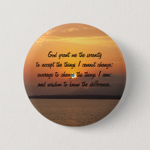 Serenity Prayer Sunset 2 Inch Round Button