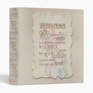 Serenity Prayer, Tan Colours Binder