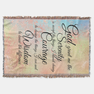 Serenity Prayer Tapestry Design Throw Blanket