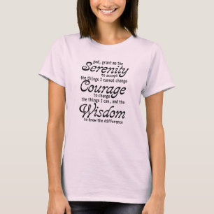 Serenity Prayer tee shirt inspirational designs