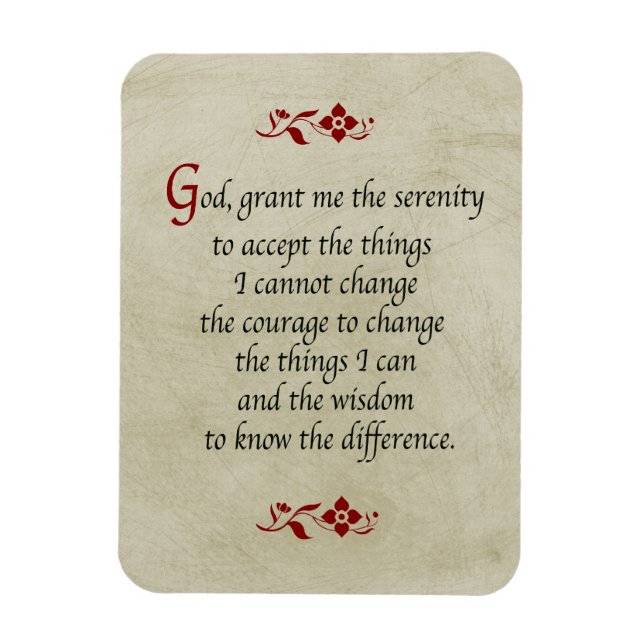 Serenity Prayer/Vintage Style Magnet (Vertical)