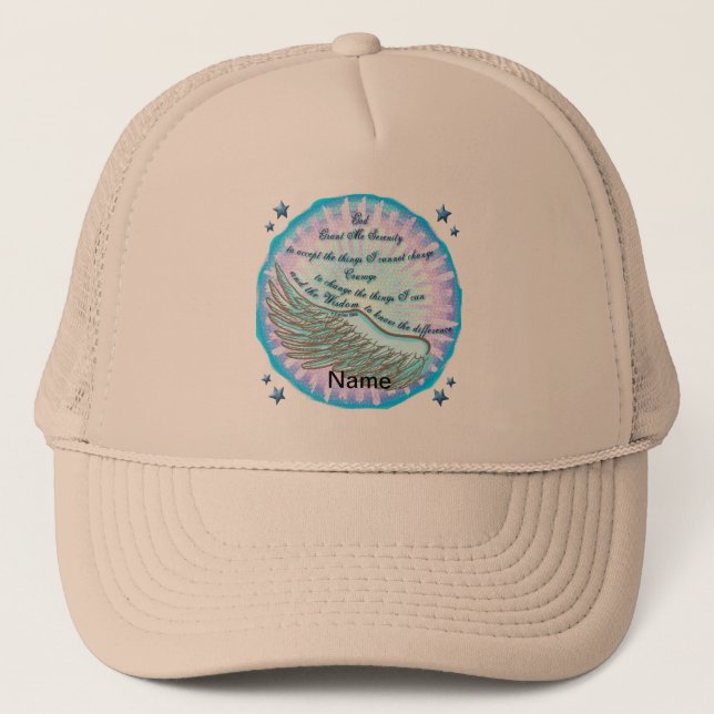 Serenity Prayer Violet Wing  hat (Front)
