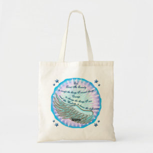 Serenity Prayer Violet Wing Tote Bag