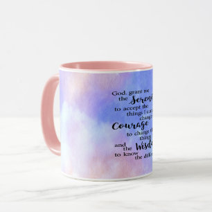 Serenity Prayer Watercolor Combo Mug