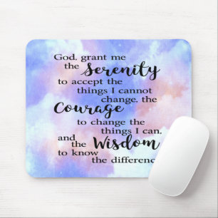 Serenity Prayer Watercolor Mouse Pad