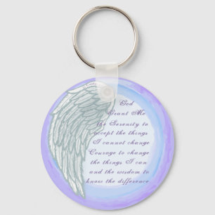 Serenity Prayer Wing Keychain