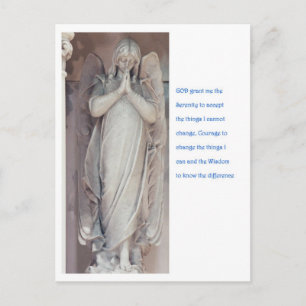 Serenity Prayer with Angel Postcard