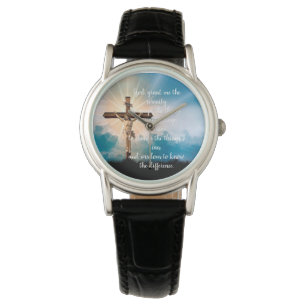 Serenity Prayer with Jesus on Crucifix  Watch