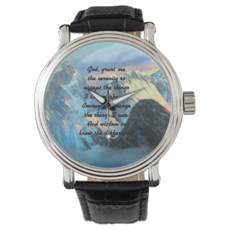 Serenity Prayer With Panoramic View Mount Everest Watch