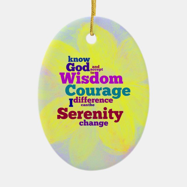 Serenity Prayer wordle ornament (Front)