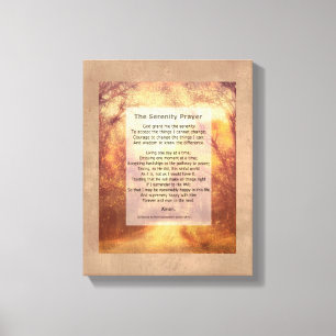 Serenity Prayer wrapped canvas art with quote