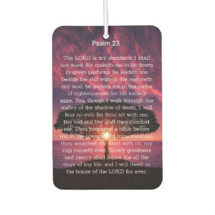 SERENITY Psalm 23 Sunset Memorial  Air Freshener