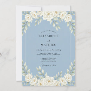 Serenity Rose Wedding Invitation