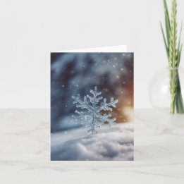 Serenity Snowflake Holiday Card