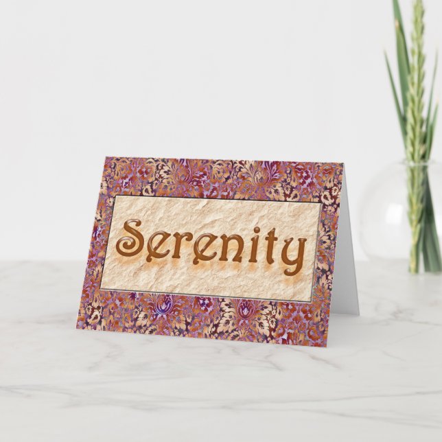 SERENITY Sober Félicitations AA Carte de récupérat (Devant)