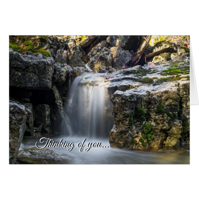 Serenity Spa Falls Thinking of you Card (Front Horizontal)