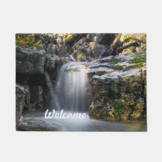 Serenity Spa Falls Welcome Doormat (Front)