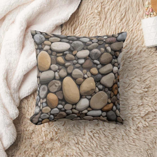 Serenity Stones Throw Pillow (Blanket)