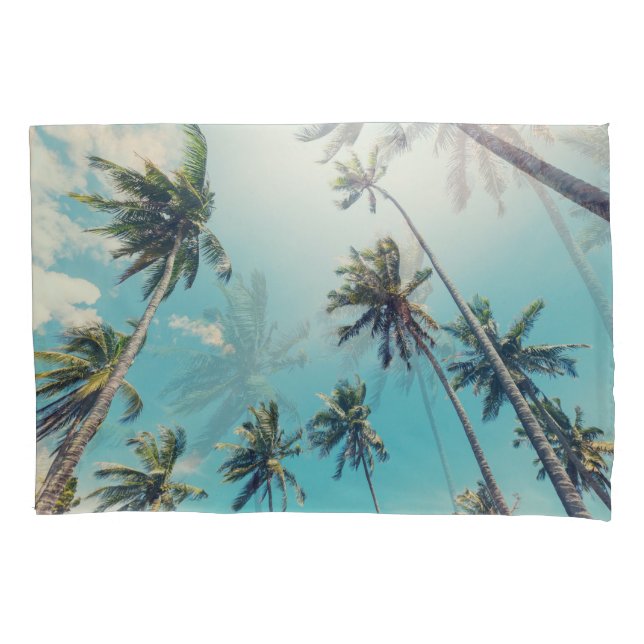 Serenity Tropical Beach Landscape Pillowcase (Front)