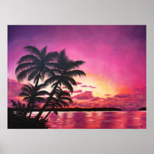 “Serenity” Tropical Island Ocean Art Poster Print