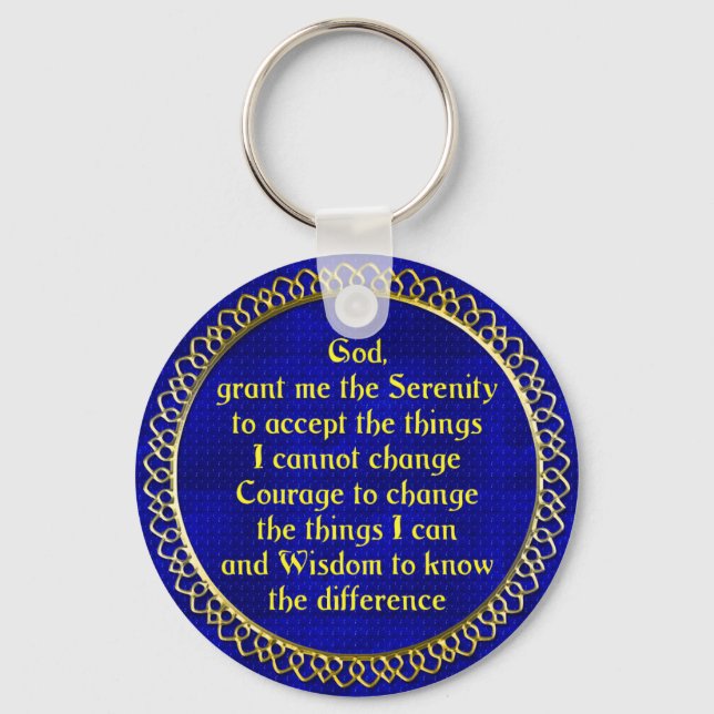 SerenityPrayer Gold Keychain (Front)