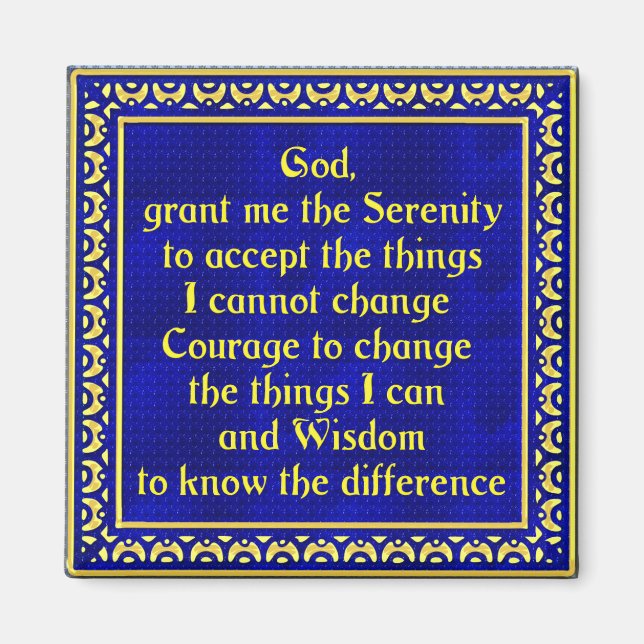 SerenityPrayerGold Magnet (Front)