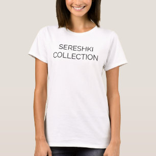 SERESHKI COLLECTION Logo Wh/Blk Flowy Crop Top