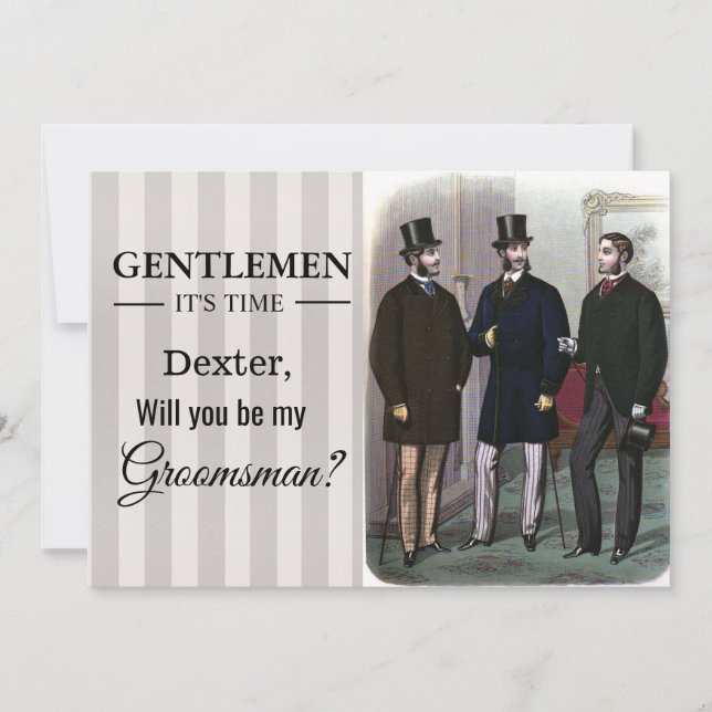 Serez-Vous Ma Carte De Demande De Groomsman ? (Devant)