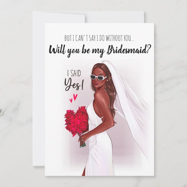 Serez-vous ma carte de demoiselle d'honneur ? (Devant)