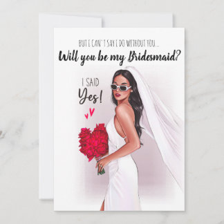 Serez-vous ma carte de demoiselle d'honneur ?