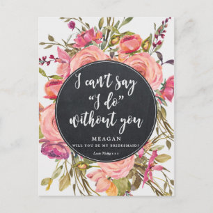 Serez-vous ma carte de femme de ménage boho floral