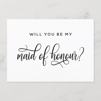 Serez-Vous Ma Carte De Proposition D'Honneur ?